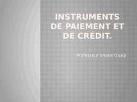 instrument de paiement et de crédit