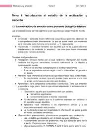 Tema 1: Introducción al estudio de la motivación y emoción - Ejercicios ...