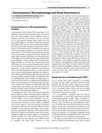 Neural Correlates of Visual Awareness: Role of Visibility & Masking