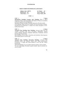 Object-Oriented Modeling and Design (10CS71) Syllabus