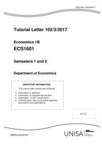economics 1b- tutorial letter 102