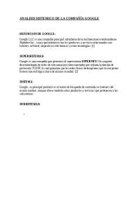 Analisis sistemico de google