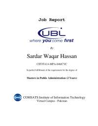 UBL Internship report 2016