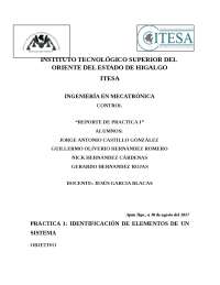 identificación de elementos de un sistema (control)