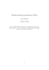 Modelos lineales generalizados (GLM)