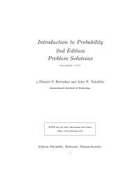 Introduction to Probability 2nd Edition