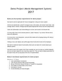 Demo Project Movie Management System - Docsity