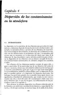 Dispersion contaminantes atmosfericos