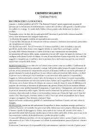 Crimini segreti - maltrattamento e violenza alle donne nella relazione di coppia. Giuliana Ponzio