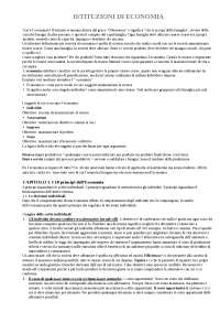 Riassunto l'essenziale di economia