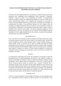 Transtorno de Personalidade Borderline - Caso Clínico