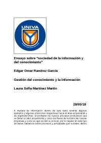 ensayo sociedad de la informacion y del conocimiento