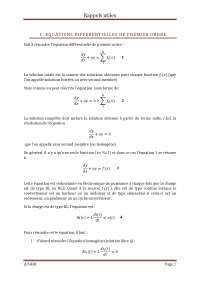 résolution des équations différentielles du premier ordre (rencontrées en Electronique de Puissance)