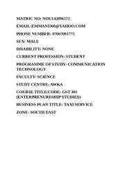 Taxify Business Plan