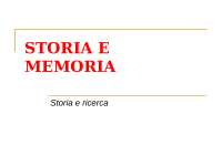 L'importanza della memoria per un individuo e per una comunità