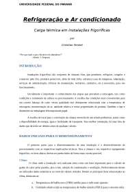 Aula 06 - Carga Térmica de Refrigeração - Refrigeração e Ar condicionado (2)