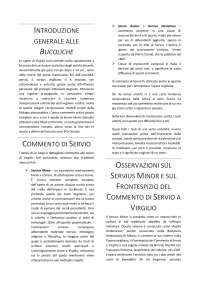 Commento al Libro Bucolico di Virgilio del grammatico Servio Docsity