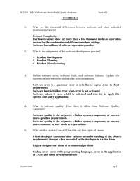 Software Reliability & Quality Assurance - Docsity