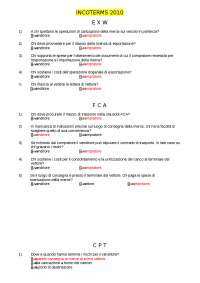 INCOTERMS 2010 (DOMANDE DI ESAME)