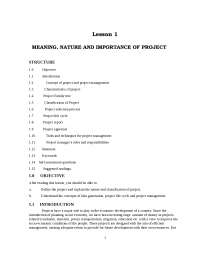 Project management Analysis