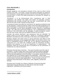 civil procedure and preliminaries of summons