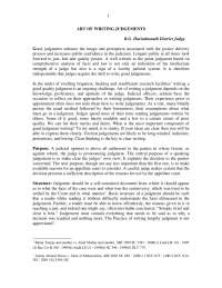 art of writing judgments