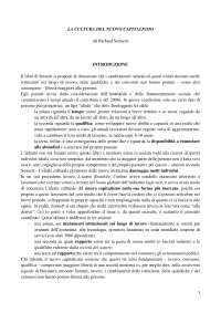 LA CULTURA DEL NUOVO CAPITALISMO - di RICHARD SENNETT (RIASSUNTO)