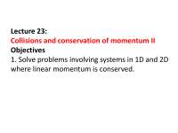 collisions and momentum