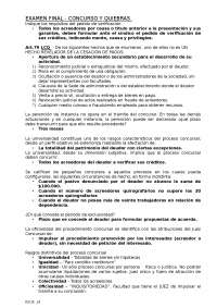 examen final concurso y quiebra