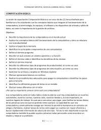 Computacion Basica material sobre el uso del computador y sus componentes
