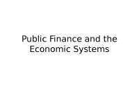 Public finance and Economic Systems
