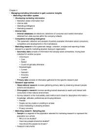 Marketing Notes Chapters 4-6