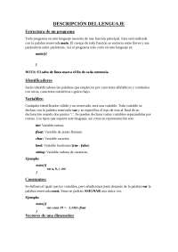 Analizador Léxico o Scanner