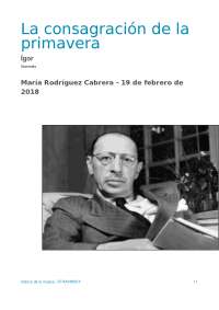 Trabajo sobre Stravinsky