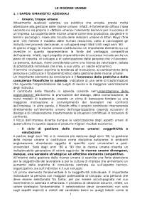 Le risorse umane (M. Nicoli)