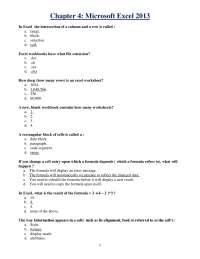 Computer skills placement test samples