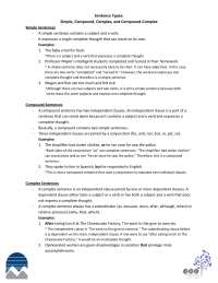 sentences and grammer sentences