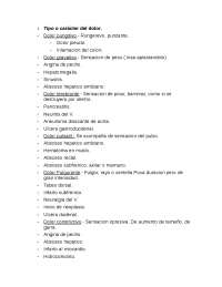 Los diferentes tipos de dolor