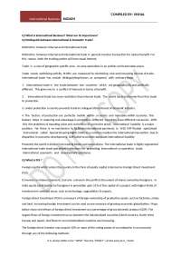 Understanding Trade Agreements: Preferential Trade, Free Trade, Customs Unions