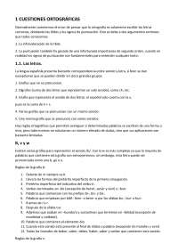 Cuestiones ortográficas. Las letras