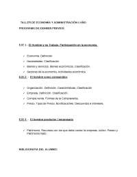taller de conomia y administracion