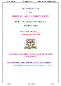 Digital Image Processing Tutorial - Docsity