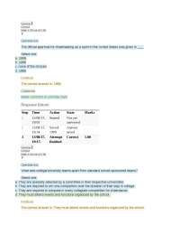 Cheerleading: A Sport in the United States - Quiz