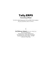 Tally ERP9 Tally ERP9 Tally ERP9