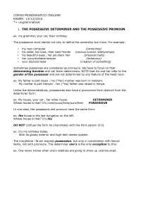 Riassunto Advanced English Grammar: A linguistic Approach, Isle ...