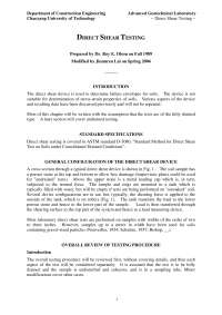Direct shear testing standards and specifications