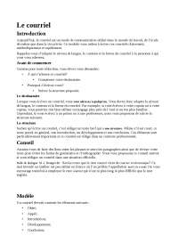 Le courriel (scrivere una mail in francese) - Docsity