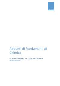 Appunti completi di Fondamenti di Chimica, con esempi, schemi e illustrazioni