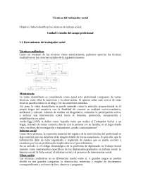 trabajo social tecnicas de trabajo
