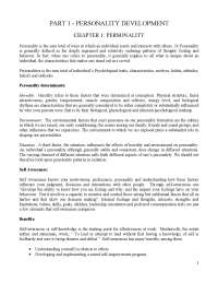 Personality Developmenet